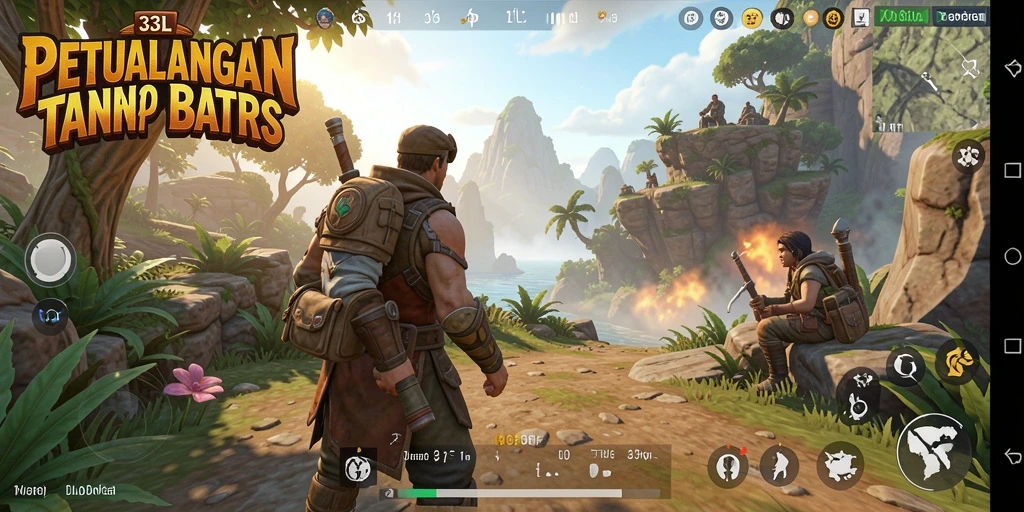 Tangkapan layar dari gameplay 33L yang menampilkan eksplorasi dunia terbuka.