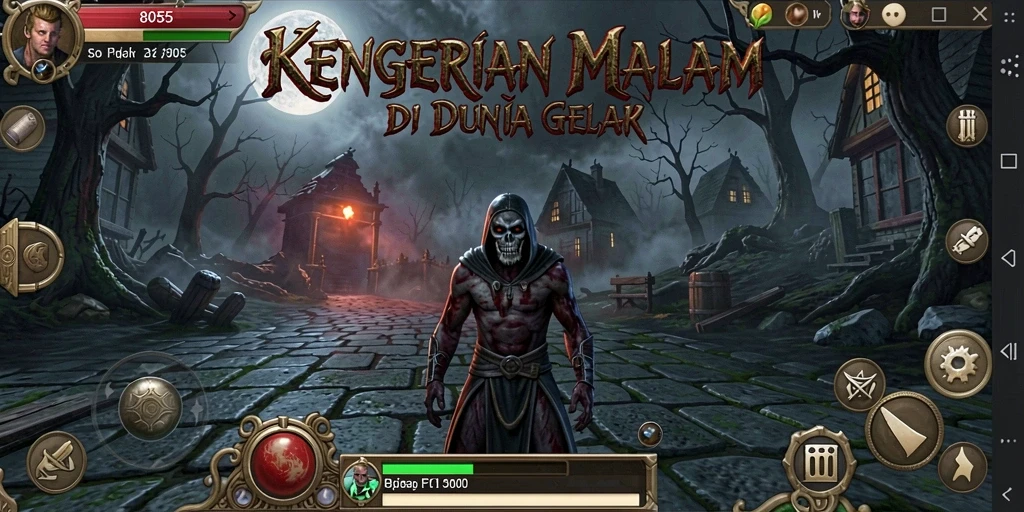 Screenshot menampilkan momen menegangkan dalam game 8055.
