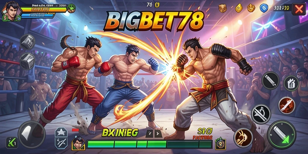Tangkapan layar gameplay BIGBET78 dengan aksi pertarungan yang seru.