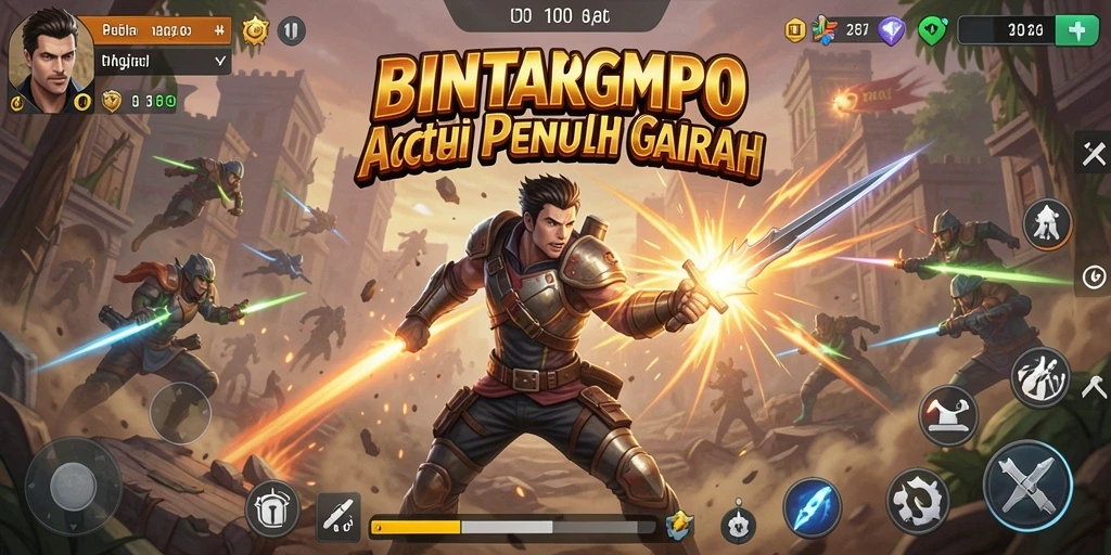 Tampilan gameplay menegangkan dan penuh aksi di BINTANGMPO.