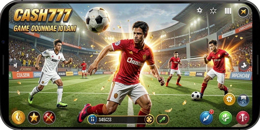 Tampilan screenshot dari gameplay <strong>CASH777</strong> yang intens dan penuh aksi olahraga.