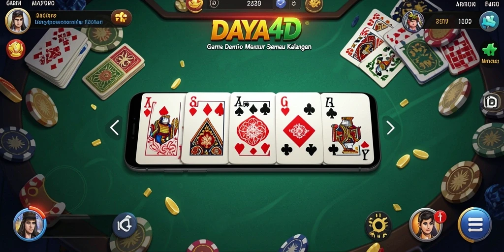 Screenshot utama DAYA4D menampilkan gameplay Domino yang seru dan interaktif.