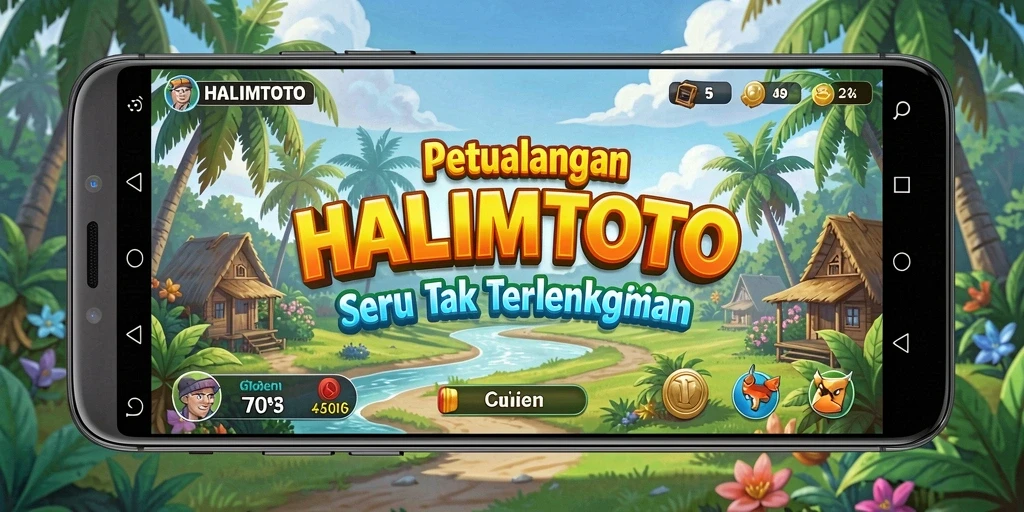 Tampilan gameplay HALIMTOTO yang mendebarkan dan penuh warna.