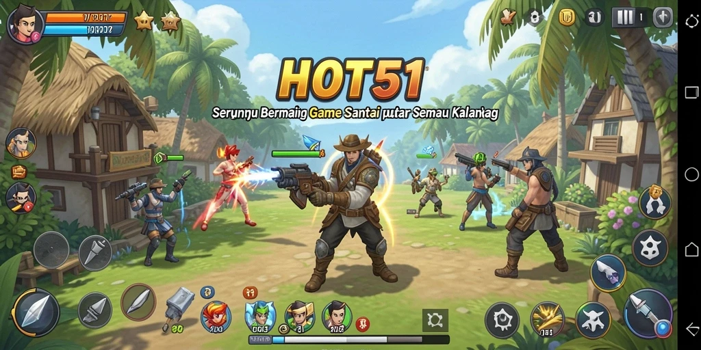 Tangkapan layar HOT51 menampilkan momen seru di dalam permainan Casual.