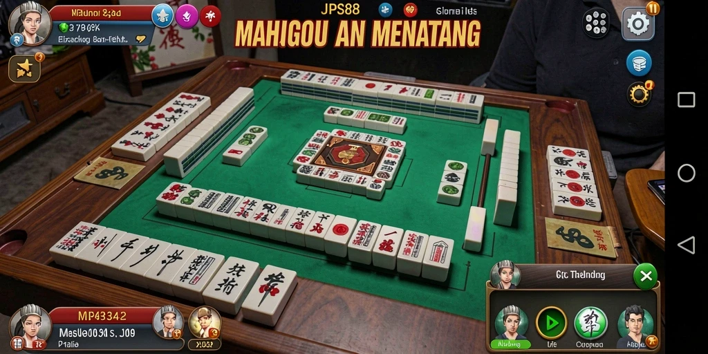 Tampilan gameplay Mahjong yang seru dan menantang di JPS88.