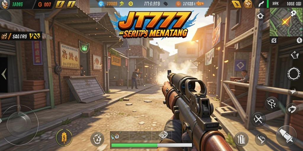 Tampilan gameplay JT777 yang intens dan seru di dalam aksi TPS.