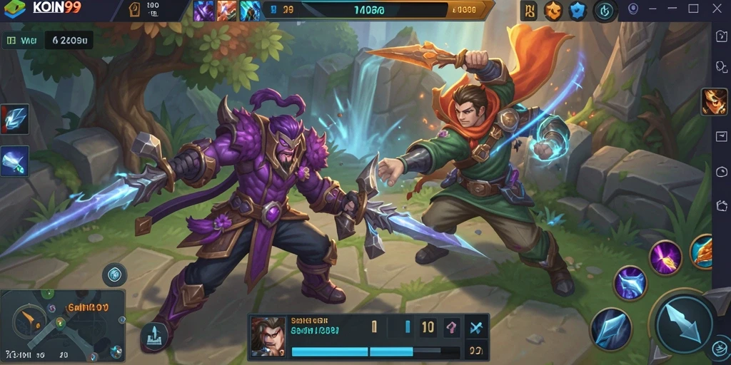 Tampilan menarik dari permainan MOBA KOIN99.