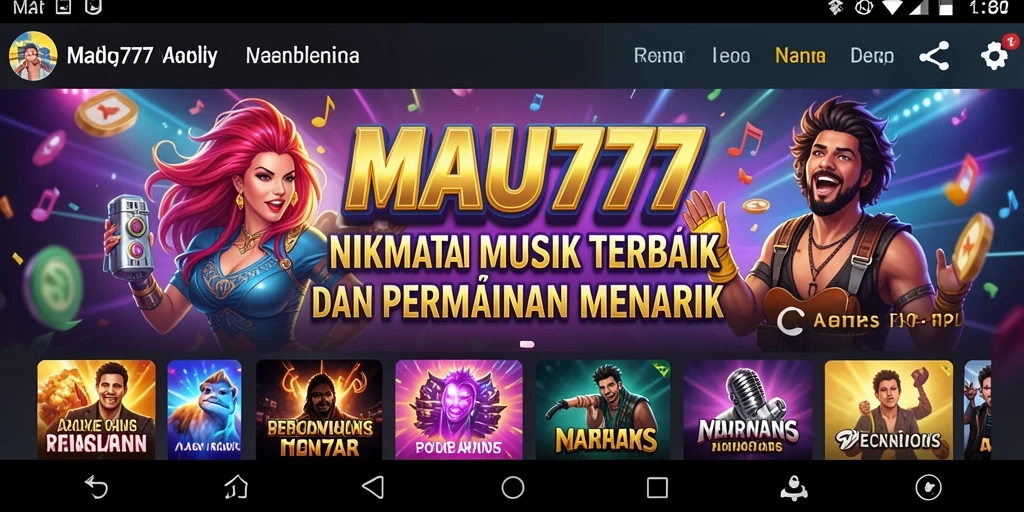 Tampilan gameplay MAU777 yang menarik dan interaktif dengan musik.
