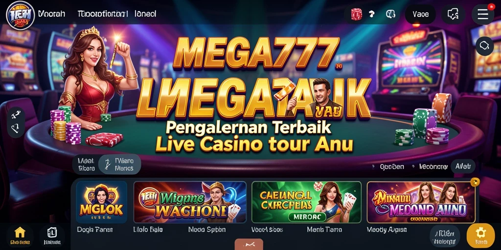 Tampilan gameplay Live Casino MEGA777 yang seru dan mengasyikkan.