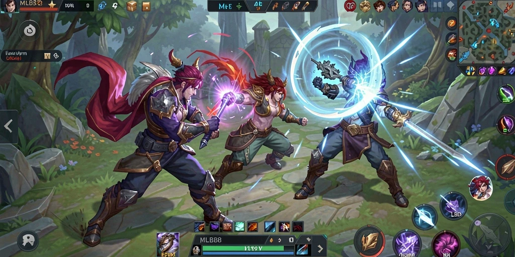 Tangkapan layar dari gameplay <strong>MLBB8</strong> yang penuh aksi pertarungan.