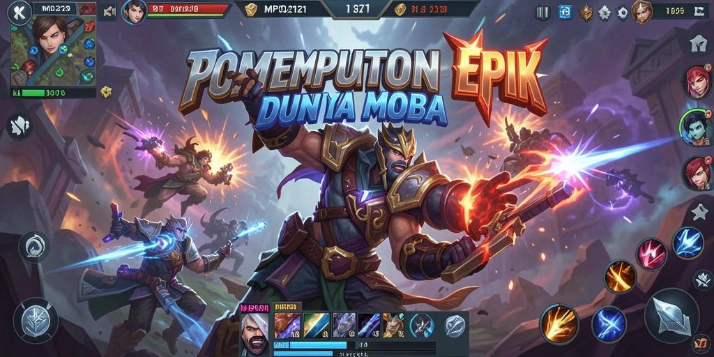 Gameplay menarik dalam pertempuran MOBA yang seru.