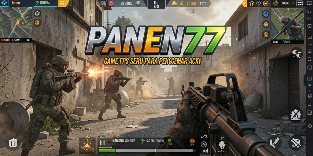 Tangkapan layar menunjukkan aksi intens dalam permainan FPS.