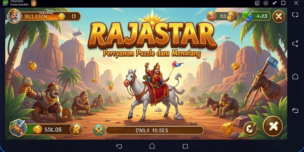 Tampilan menarik dari gameplay RAJASTAR yang menantang.