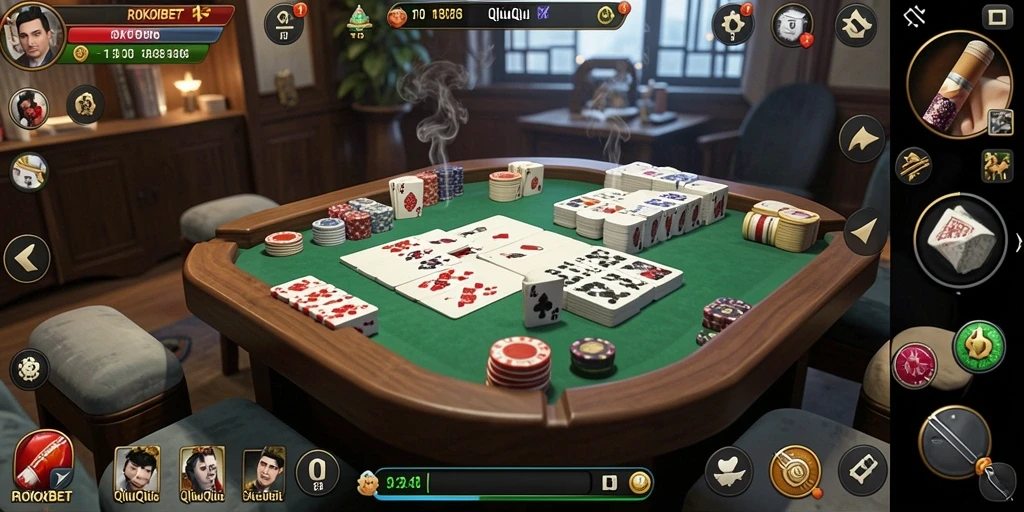 Tampilan gameplay menarik dari ROKOKBET pada QiuQiu.