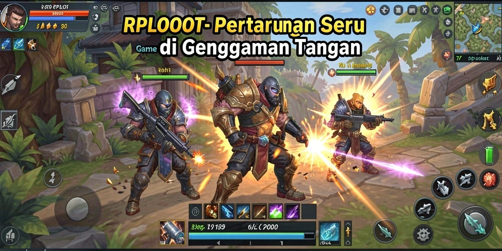 Gameplay RPLOOT dengan pertarungan seru dan karakter unik.