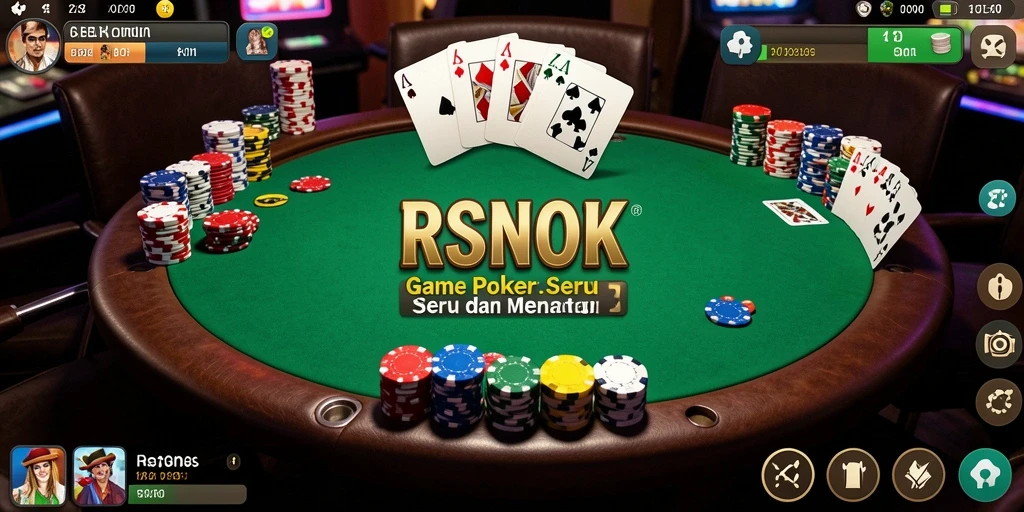 Screenshot gameplay RSNOK menampilkan suasana poker yang kompetitif dan seru.
