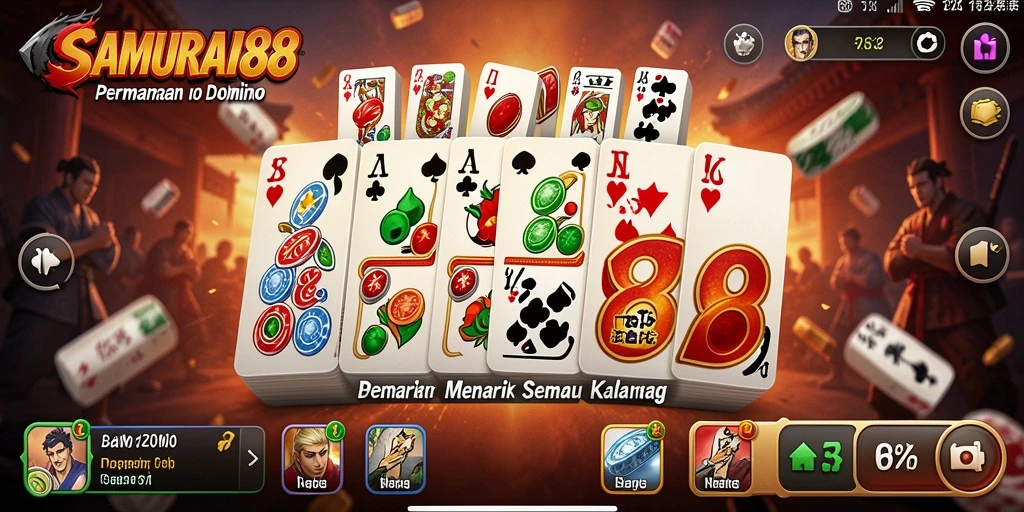 Screenshot gameplay SAMURAI88 menampilkan keseruan permainan Domino.