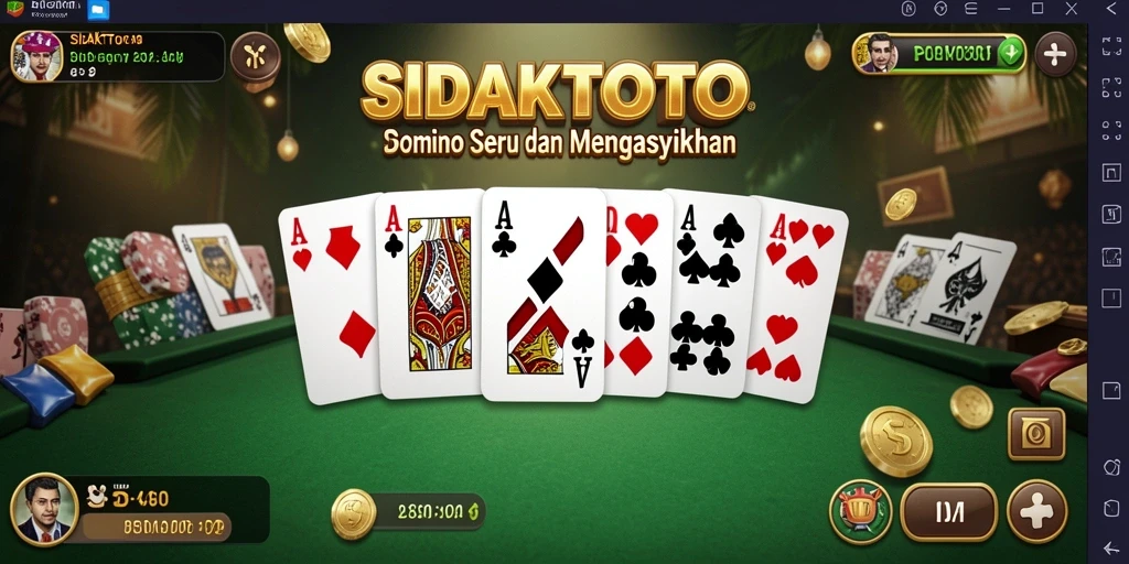 Tampilan menawan dari gameplay domino SIDAKTOTO.