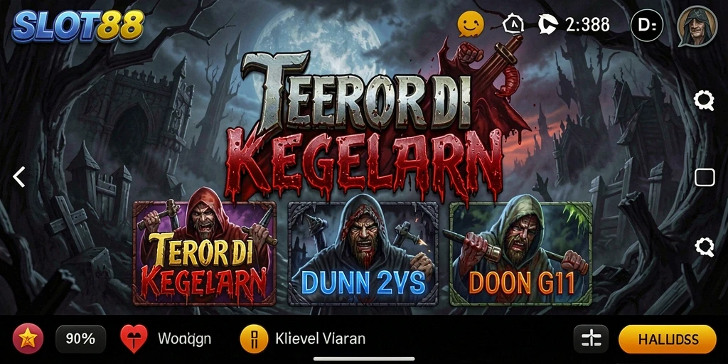 Tampilan gameplay menakutkan dengan elemen Horror yang mencekam.