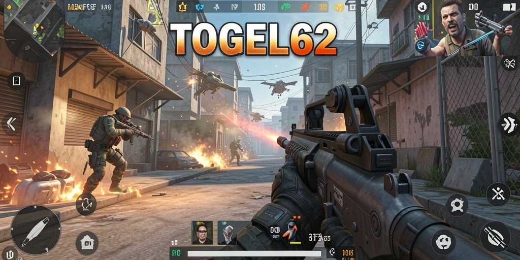 Screenshot gameplay seru dari TOGEL62 yang menampilkan pertempuran FPS.