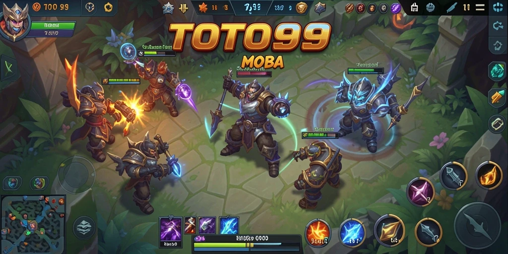 Screenshot gameplay TOTO99 yang menunjukkan pertarungan seru antar karakter.