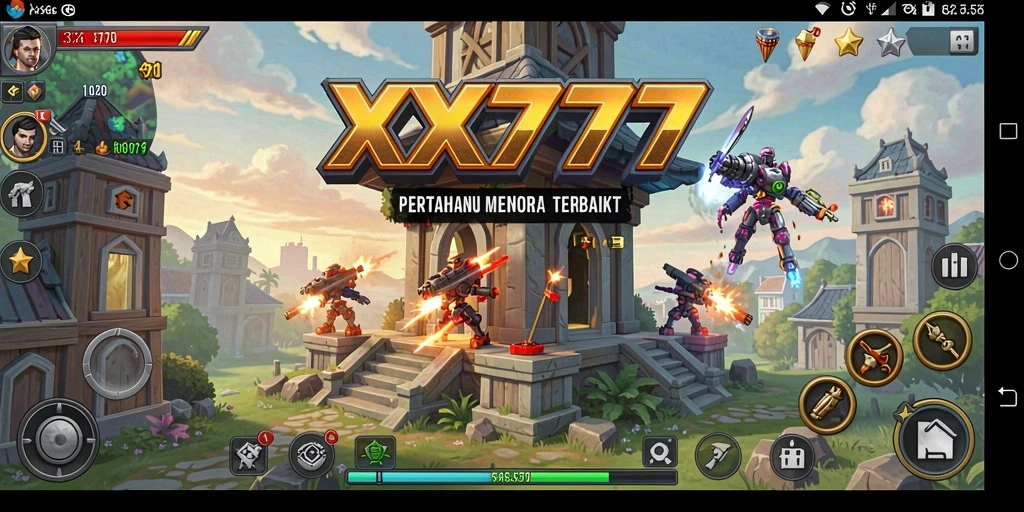 Gameplay seru dan kompleks dari XXX777 di Tower Defense.