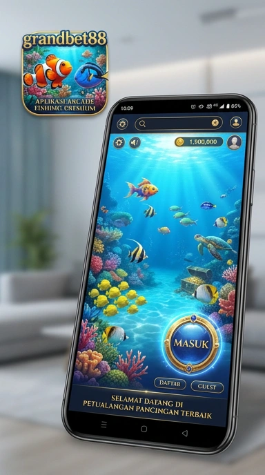 Visualisasi aplikasi grandbet88 saat digunakan di perangkat Android.